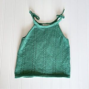 Fin & Vince Knit Tie Tank - School House Green